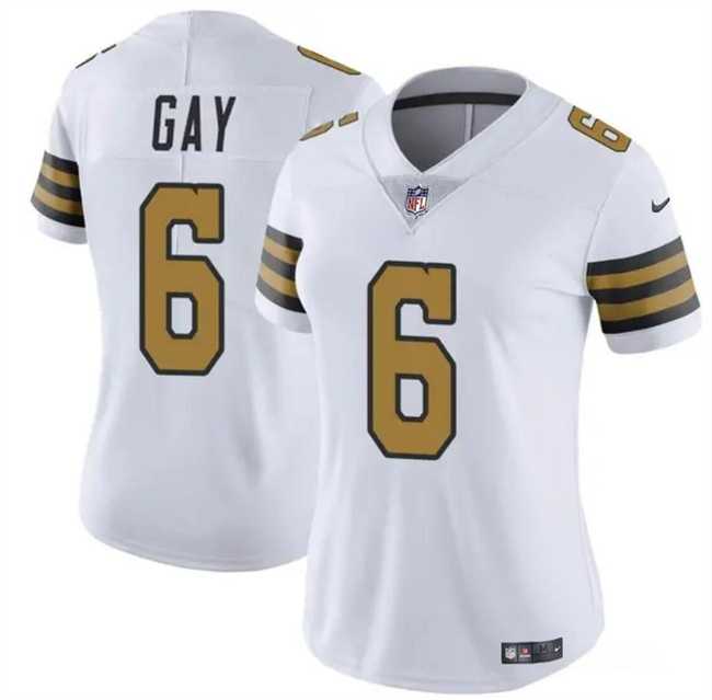 Women's New Orleans Saints #6 Willie Gay White Color Rush Football Stitched Limited Jersey Dzhi,We sell and wholesale Women's New Orleans Saints #6 Willie Gay White Color Rush Football Stitched Limited Jersey Dzhi on line form chian!
